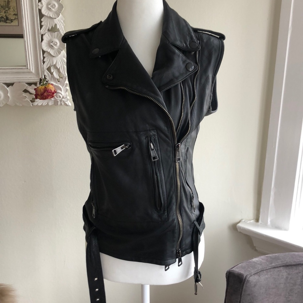 R13 leather vest
